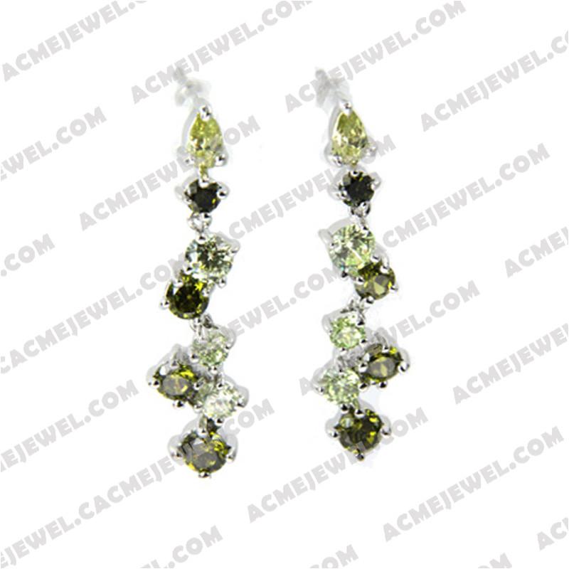 Earrings 925 Sterling Silver  Rhodium 