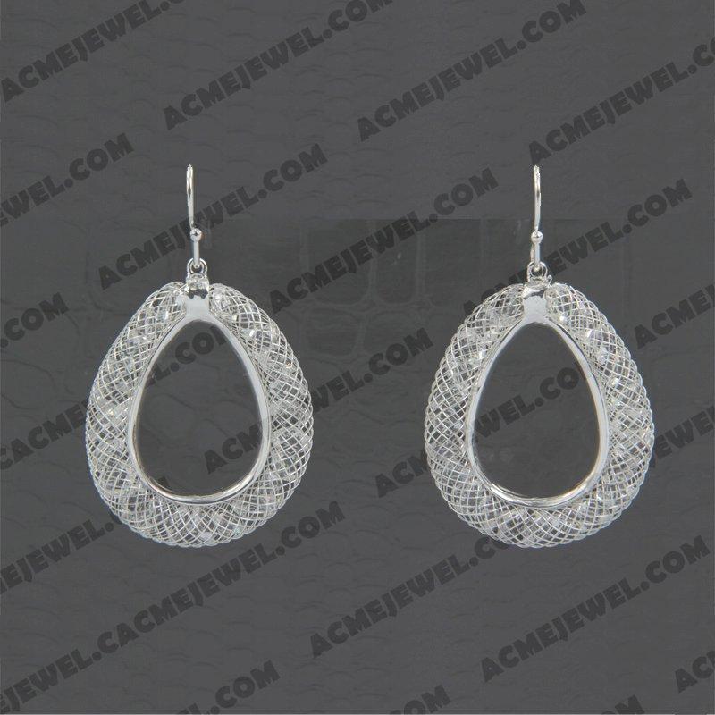Earrings 925 Sterling Silver  Silver plating + e-coating