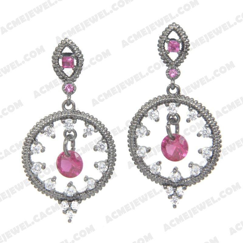 Earrings 925 Sterling Silver  Black rhodium 