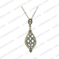   Pendants 925 Sterling Silver 2-tone Gold and black rhodium