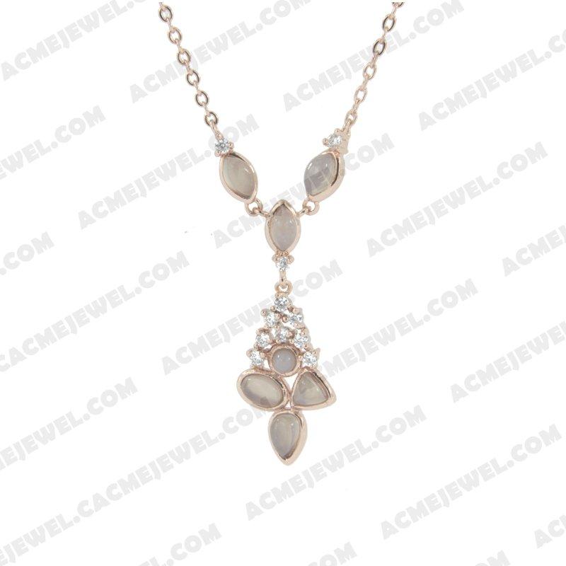 Necklace 925 sterling silver   Rose gold 