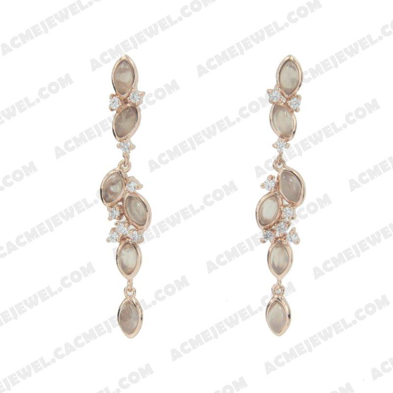 Earrings 925 sterling silver   Rose gold 