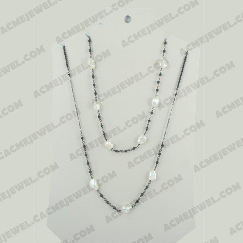 Necklace 925 sterling silver   Black rhodium 