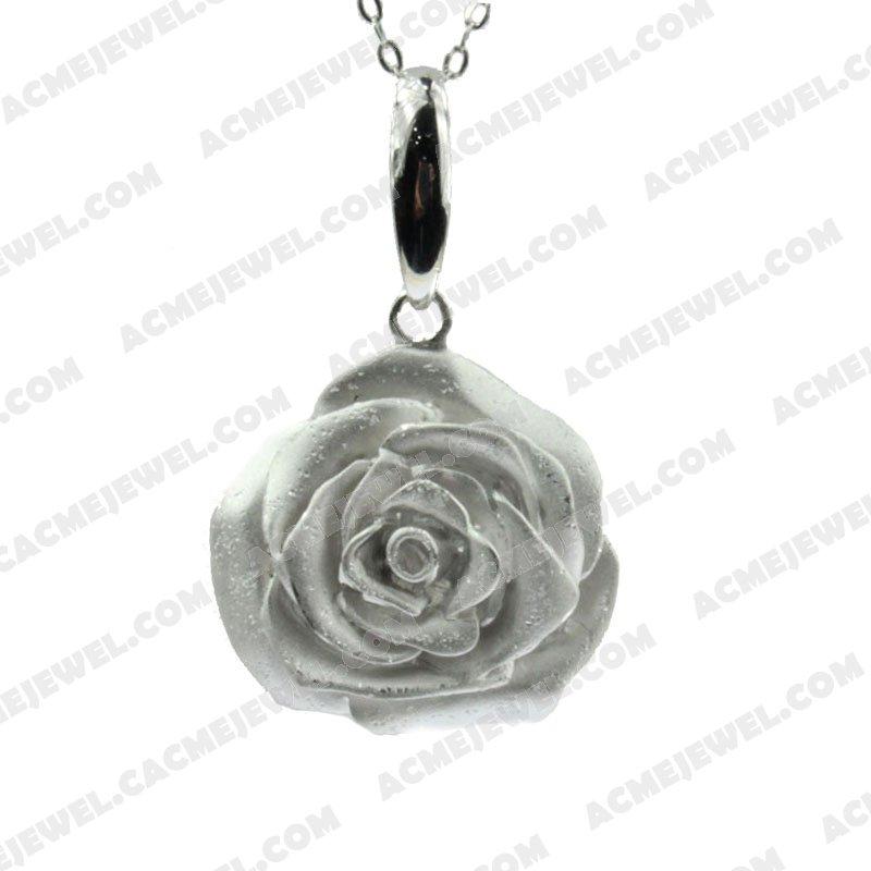 Pendants 925 Sterling Silver 3-tone Matt rhodium + rhodium + sparkling finish