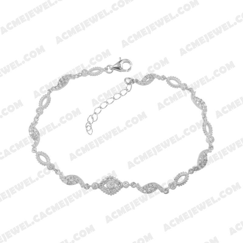 Bracelets & Bangles 925 sterling silver  White Rhodium 