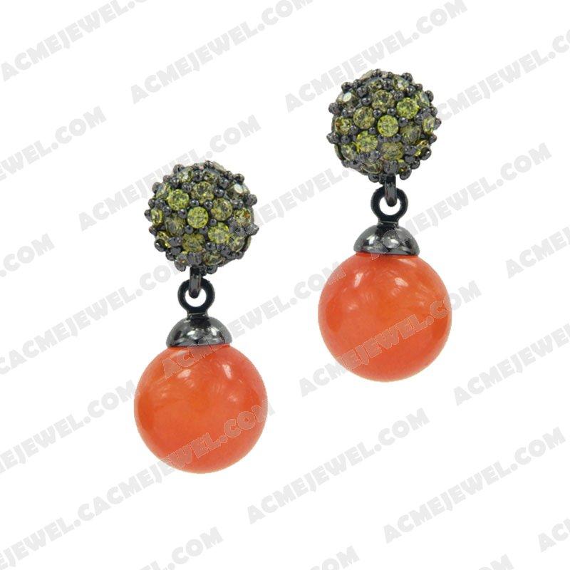 Earrings 925 Sterling Silver  Black rhodium