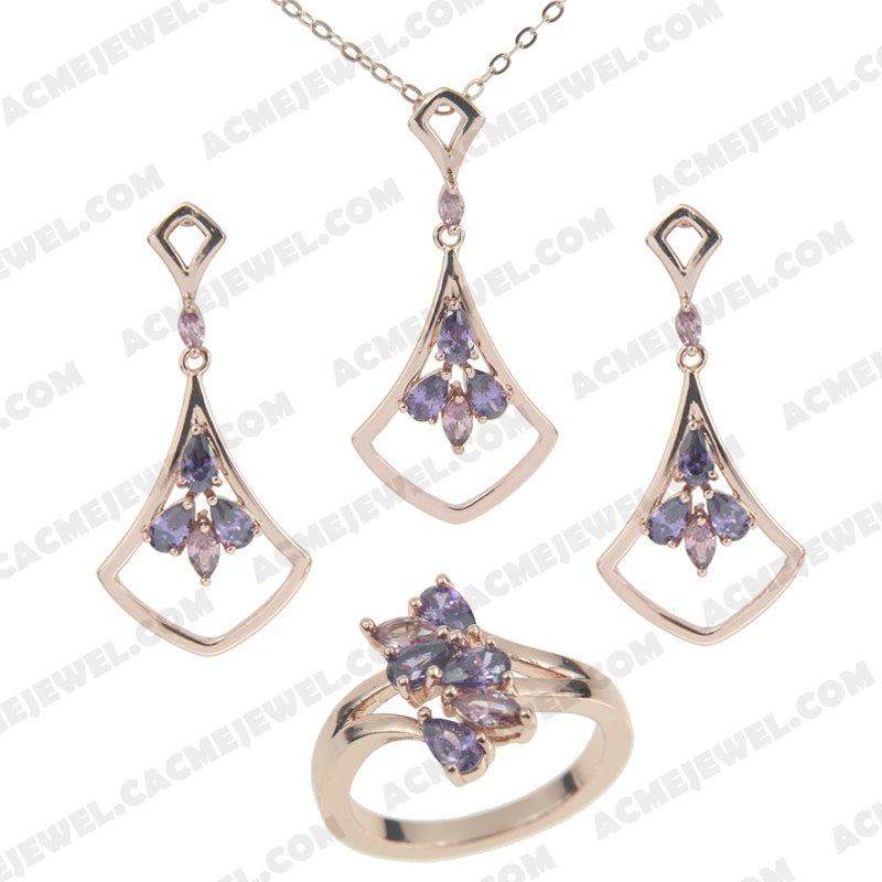 Jewellery Set 925 sterling silver   Rose gold 
