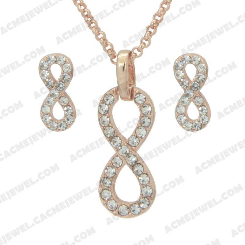 Jewellery Set Alloy casting  Imitation rose gold