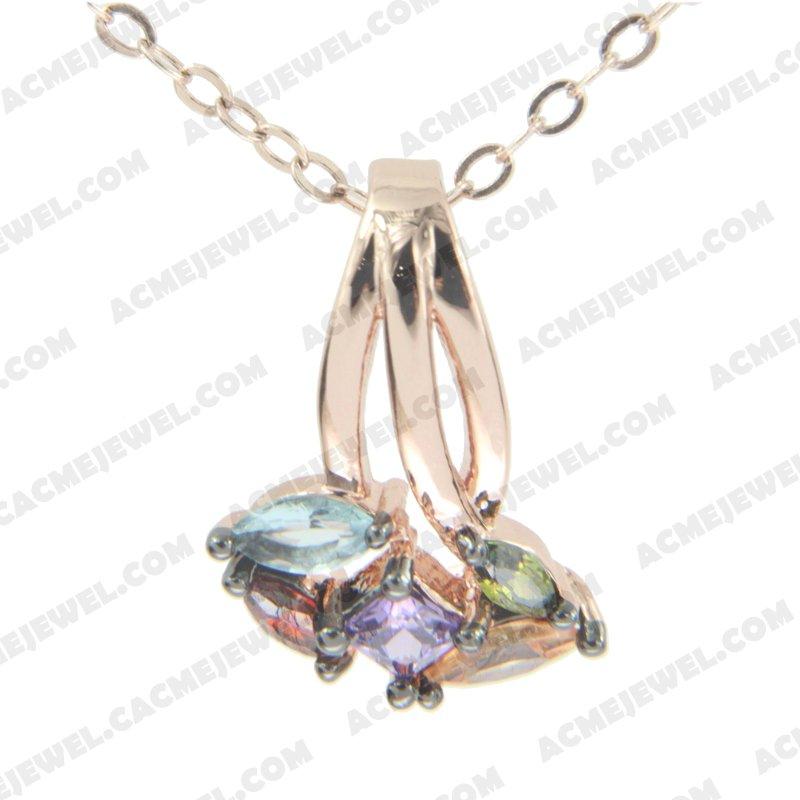 Pendants 925 sterling silver  2-tone Rose gold and black rhodium