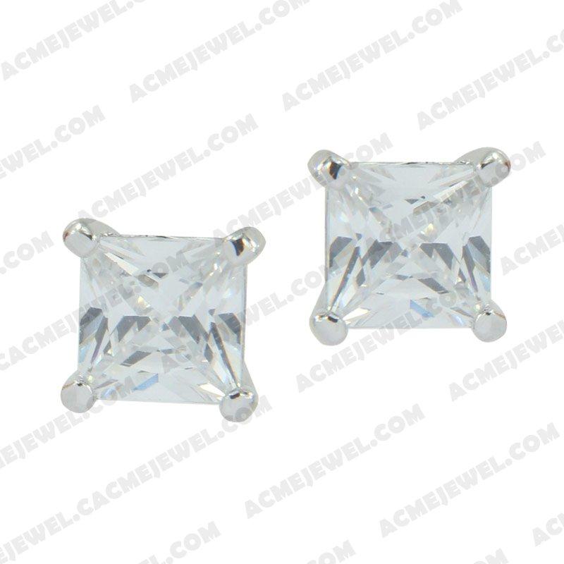 Earrings 925 sterling silver   Rhodium 