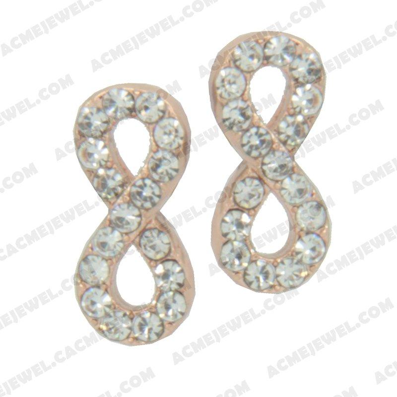 Earrings Alloy casting  Imitation rose gold plating