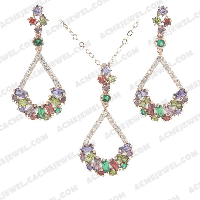 Jewellery Set 925 Sterling Silver  Rose gold