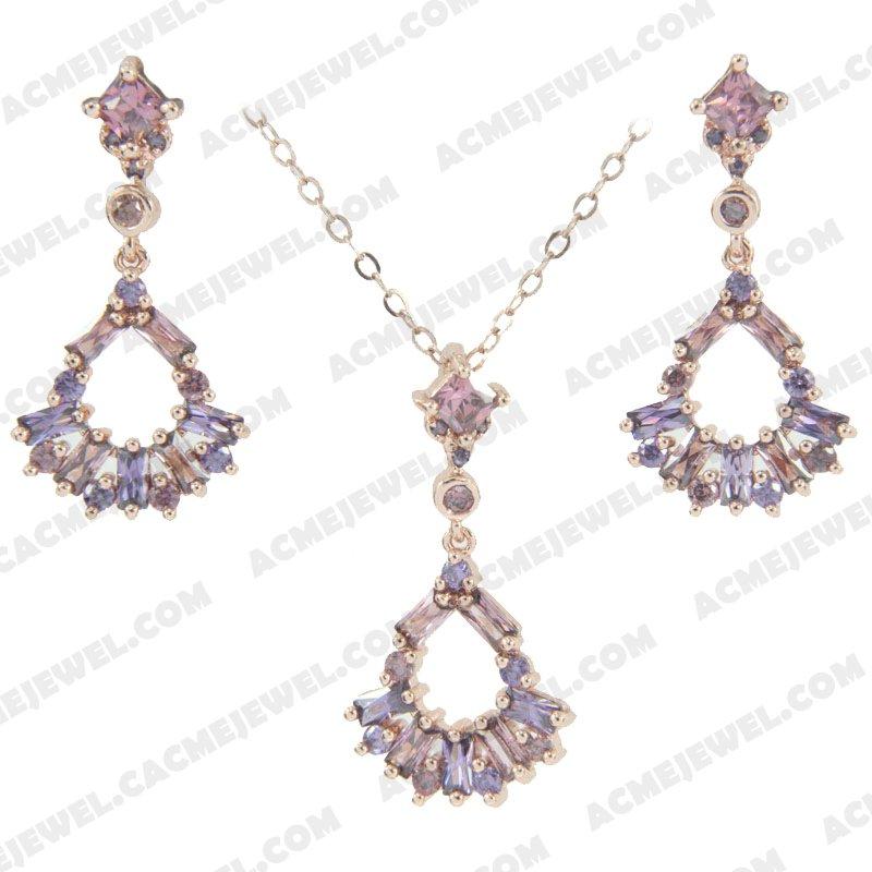 Jewellery Set 925 sterling silver   Rose gold 