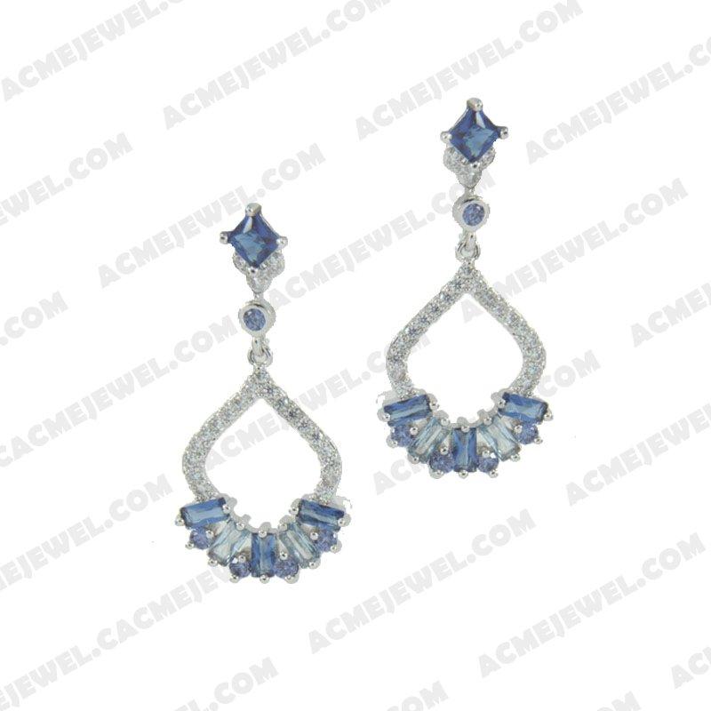 Earrings 925 sterling silver   Rhodium 