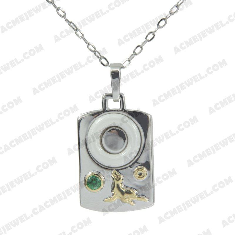 Pendants 925 sterling silver  2-tone Gold and rhodium