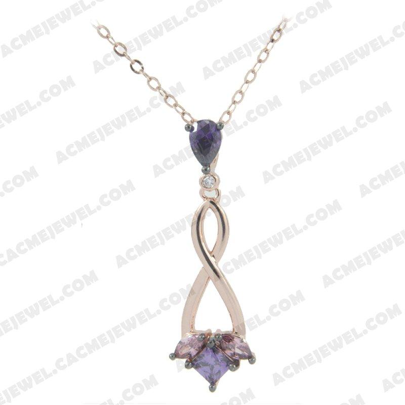 Pendants 925 sterling silver  2-tone Rose gold and black rhodium